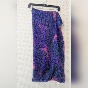 💜 100% SILK Purple Pink  HAND Dye Tie-Dye Fabric Boho Hippie Color